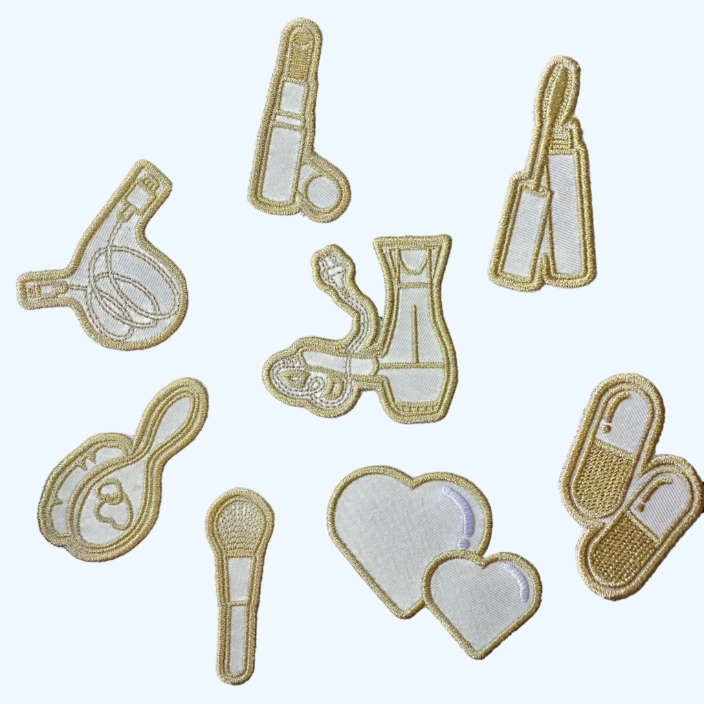 Metallic Thread Patches