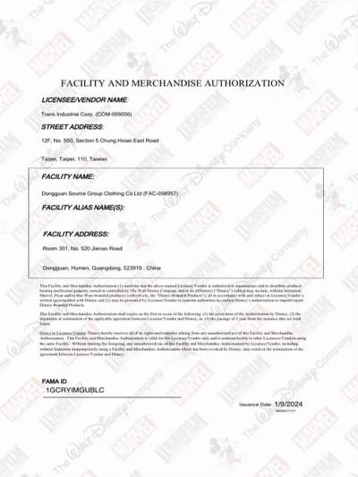 SML PATCH Disney Authorization