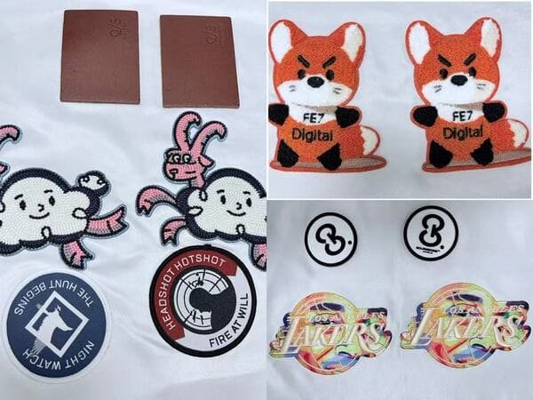heat pressing an iron-on patch onto polyester fabric