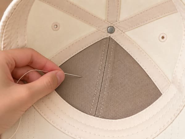 Start Stitching From Inside the Hat