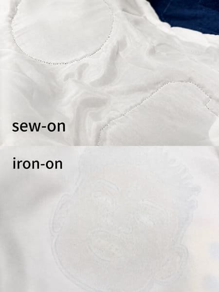 sew-on and iron-on 